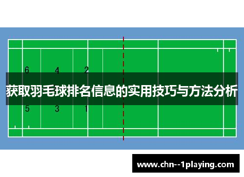 获取羽毛球排名信息的实用技巧与方法分析 获取羽毛球排名信息的实用技巧与方法分析